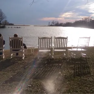 Enjoying the view at Slack Wineries tasting room at Woodlands.