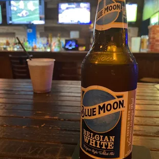 a bottle of blue moon