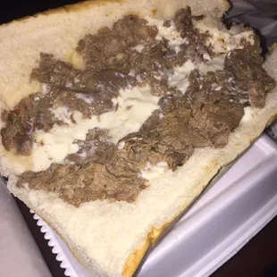 Just to inform you, the Small cheesesteak barely has any meat on it.