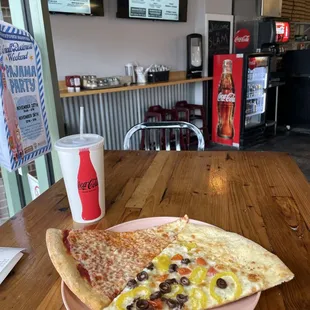 Greek &amp; Cheese slices for my first visit to Slam!