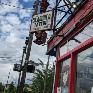 the front of the restaurant