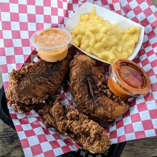 Chicken Tenders (Spicy) + Mac &amp; Cheese