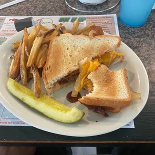 Slammin Sammy Burger and fries