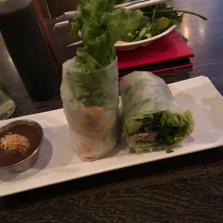 Shrimp and Pork Roll  with Peanut Sauce