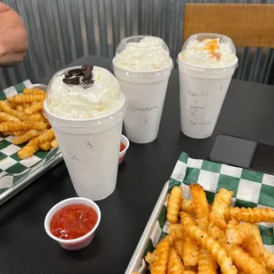 Milkshakes and fries
