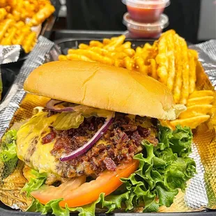 a sandwich and french fries