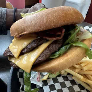 Classic burger with bacon