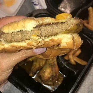 Cafeteria burger
