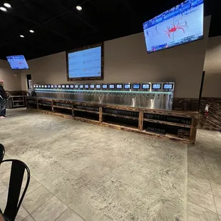 All the taps, big tvs for games