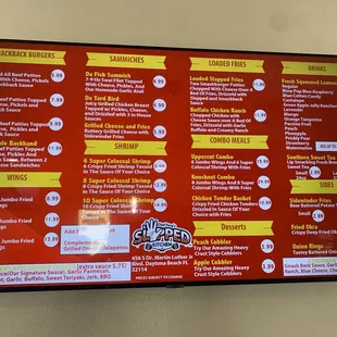 Menu board 4/13/24