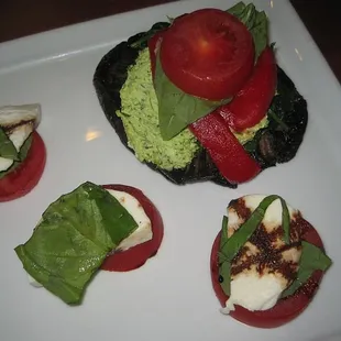 a plate of appetizers