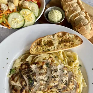 Grilled Chicken Fettuccine Alfredo