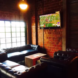 Cool couch areas to watch games!