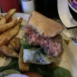 Perfect medium rare burger!