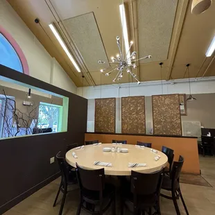 Indoor seating.