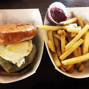 original 50/50 and fries with bacon ketchup