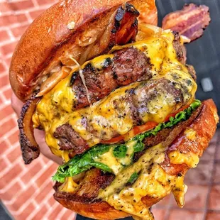 Best Damn Bacon Cheeseburger on double Australian Wagyu patty