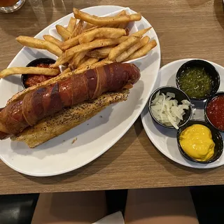 Slaters 50/50 Hot Dog Bacon Wrapped in Bacon"