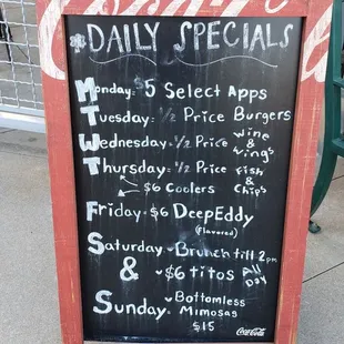 Slattery&apos;s Daily Specials