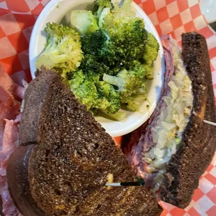 Rueben with broccoli