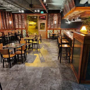 seating and bar area