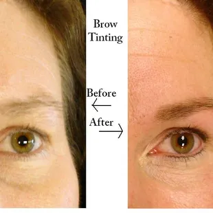 Brow tinting- Great for people with light hair