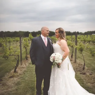 The vineyard was a beautiful backdrop.