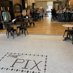 Cool place inside old movie theater.