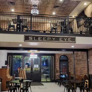 the entrance to the restaurant