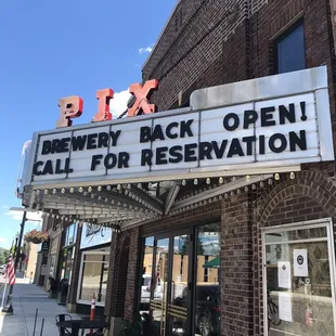 the front of the restaurant