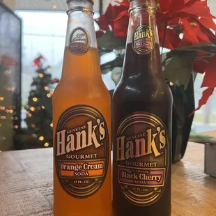 two bottles of hank&apos;s beer