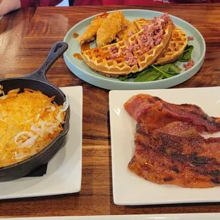 Pig Candy Bacon,  Chicken &amp; Waffles,