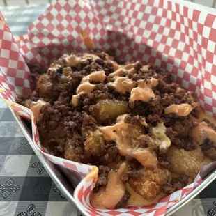 Loaded tater tots (seasonal)