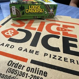 It's not just a name, it's a slogan! Pizza and games!