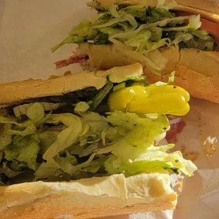 3-meat sandwich which is just like a grinder.  Told them to hold the olives. $8.50.  December 2024.