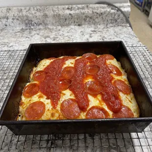 Pepperoni deep dish