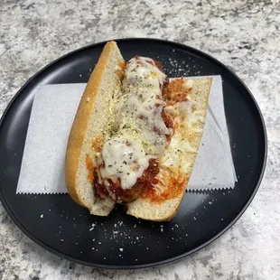 Meatball parmesan hoagie