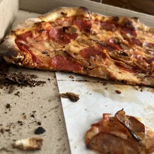 Burnt pizza
