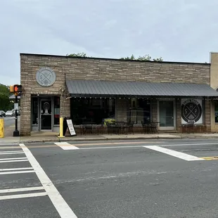 the outside of the building