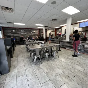 the dining area of the restaurant
