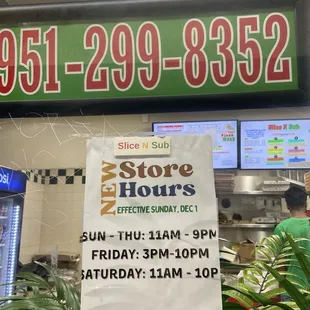 updated store hours outside