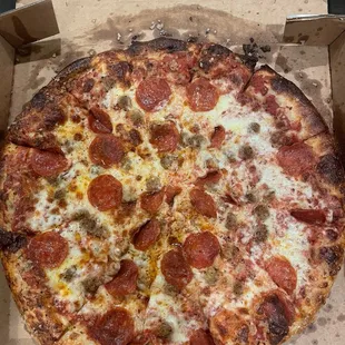 Large sausage and pepperoni