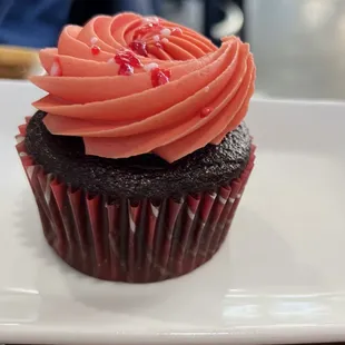 Peppermint cupcake