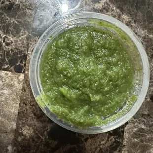 The side sauce that came with the shrimp