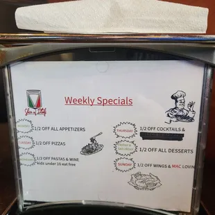 This sign was on our table, and I didn't take a look at it until after we finished eating