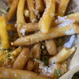 Garlic fries with ranch