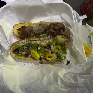 &quot;Philly&quot; &quot;steak&quot; sandwich.