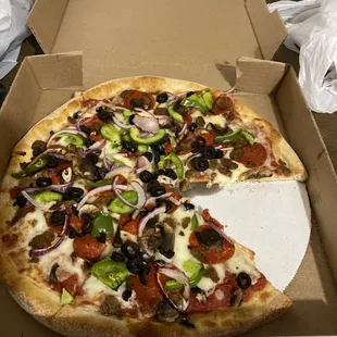 a pizza in a box