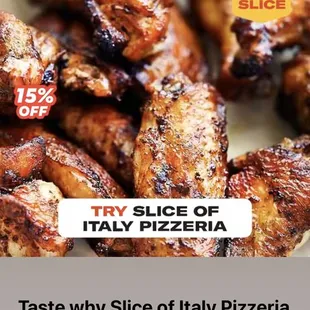 a plate of chicken wings