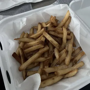 A $7 handful of fries that I had to season myself